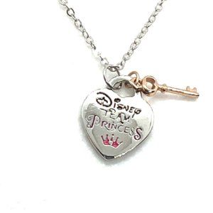 Inspired favorite team princess sterling silver key necklace